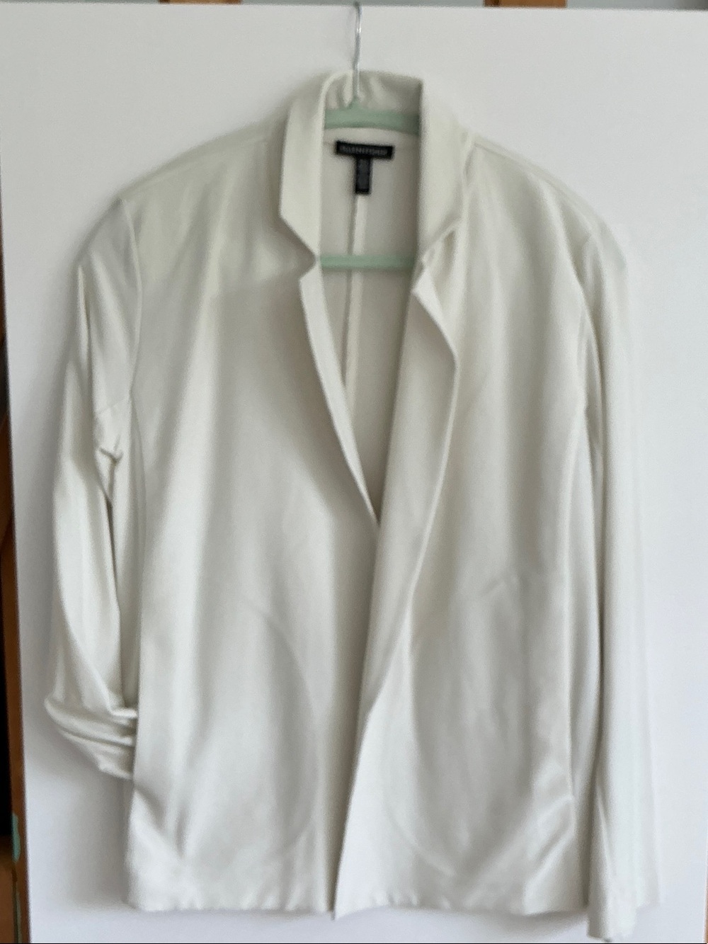 Eileen Fisher Cream Open-Front Blazer Jacket